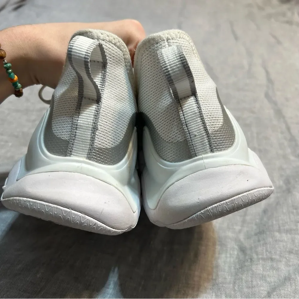 Adidas Impact FLX White Silver Metallic Turf Training Sneakers Shoes Size 7.5